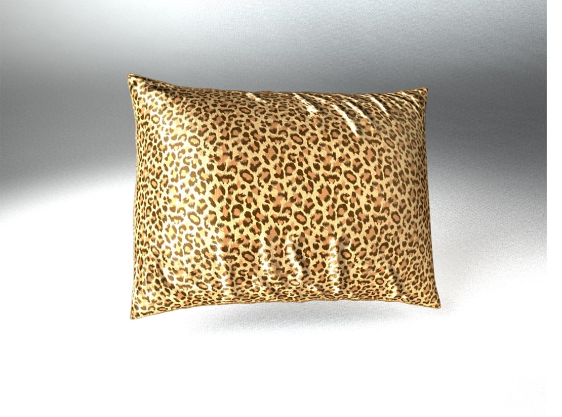 Sweet Dreams Luxury Euro Satin Pillowcase with Zipper, Leopard Print