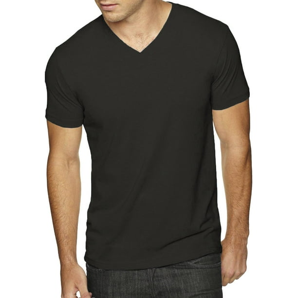 Ma Croix Men's Premium Solid Cotton V Neck T-Shirts Short Sleeve Tee ...