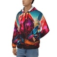 thumbnail image 3 of Kdxio Colorful Stone World Print Men Hoodies Casual Hoodies for Men with Zip Pockets Full Zip Long Sleeve Sweatshirt Sports Hooded Jacket-X-Large, 3 of 5
