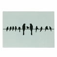 thumbnail image 1 of Bird on a Wire Cutting Board, Monochrome Simplistic Artwork with Big Little Avian Animal, Decorative Tempered Glass Cutting and Serving Board, in 3 Sizes, by Ambesonne, 1 of 2