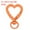 Orange, variant on Uxcell Heart Shape Swivel Buckles, Zinc Alloy Spring Snap Keychain Clip Hanging Snap Hooks for DIY Crafts Key Chains Bag Purse Pink