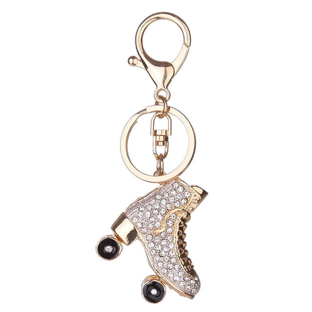 braveheart Roller Skates Shoe Crystal Keychain Handbag Pendant Keys Holder Handbag Pendant Keys Holder Rhinestone Keyring