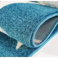thumbnail image 4 of Ladole Rugs Botanical Style Simple and Creative Indoor Area Rug Carpet in Blue and Cream, 6x9 (6'2" x 9'2", 190cm x 280cm), 4 of 6