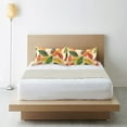 thumbnail image 6 of Yayeee Pillowcase Standard Size Set of 2 Satin Wrinkle Resistant Pillow Case, Green Retro Autumn Leaves, 6 of 7