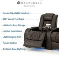 thumbnail image 6 of Seatcraft Diamante Zero-Gravity CoolZero Italian Leather Home Theater Seating, Power Headrest, Power Recline, Row of 4 Sofa, Brown, 6 of 9