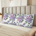 thumbnail image 4 of KLL Ultra Soft Microfiber Body Pillow Cover/Pillowcases 20"x54" with Hidden Zipper Closure-Violets Flowers, 4 of 5