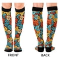 thumbnail image 4 of FORMRS Womens Knee High Socks Casual Long Thick Travel Daily Wear, 1 Pair, Blooming Flowers, 4 of 6