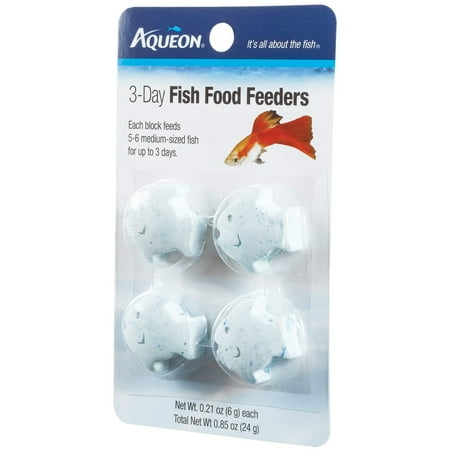 Aqueon 3-Day Fish Food Feeders 4ct