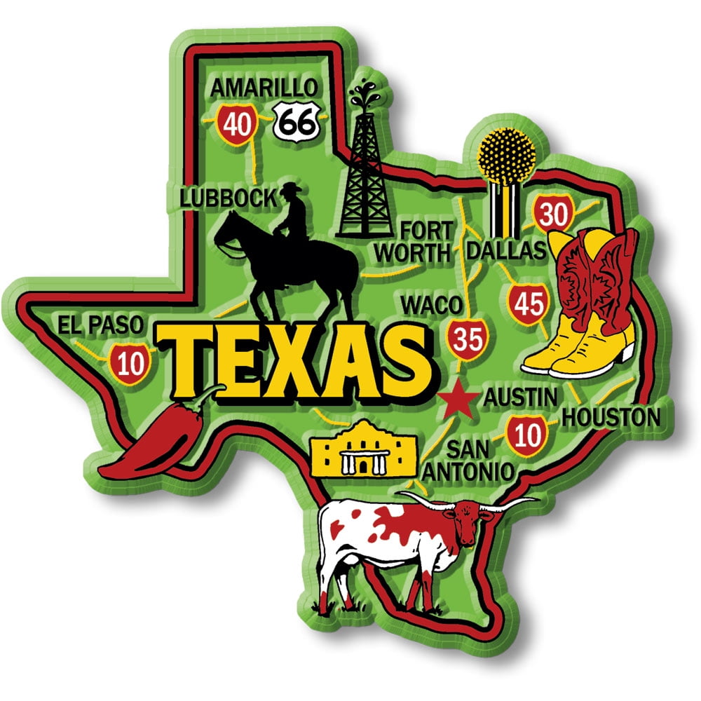 Texas The Lone Star State Fridge Magnet 