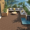 thumbnail image 6 of Yaheetech 12” x 12” Interlocking Fir Wood Tiles Indoor & Outdoor for Patio Garden, Brown, 6 of 8
