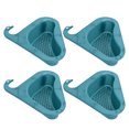 thumbnail image 1 of Triangular Sink Strainer Basket, Multifunctional Drain Basket Thickened All Round Hollow Hanging 4pcs  For  For Fruit Light Blue, 1 of 8