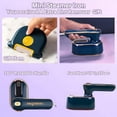 thumbnail image 2 of Mini plancha de vapor para ropa, plancha de viaje portátil, vaporizador de ropa de mano de tamaño pequeño, compatible con telas secas y húmedas, plancha a vapor para ropa (azul), 2 of 5