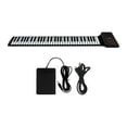 thumbnail image 1 of Teclado de piano enrollable de 61 teclas perfke piano eléctrico liviano para práctica para principiantes y adultos, 1 of 9