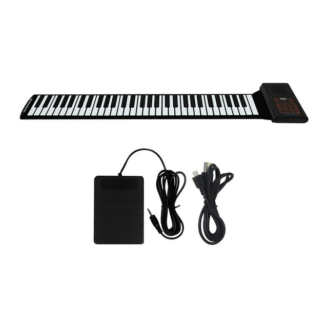 Teclado de piano enrollable de 61 teclas perfke piano eléctrico liviano para práctica para principiantes y adultos