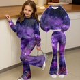 thumbnail image 6 of Ccpelsie Toddler Girl Fall Winter Clothes Fall Winter Outfits Sweatshirt Bell Bottom Pants for Girls(Light Pink,9-10 Years), 6 of 8