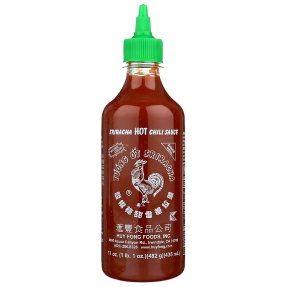 Pack of 12, Huy Fong Sri Racha Hot Chili Sauce, 17 oz