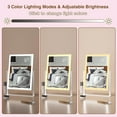 thumbnail image 4 of Lighted Makeup Mirror Hollywood Vanity Mirror with 5X Magnification Mirror 360°Rotation Touch Control 3 Color Lighting for Desks Bedroom Dressing Room, Large, 4 of 7