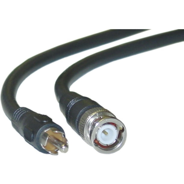 Cablewholesale 11x1 02106 Rg59u Coaxial Bnc To Rca Video Cable Black Bnc Male To Rca Male 75 Ohm 95 Braid 6 Foot Walmart Com Walmart Com