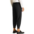 thumbnail image 3 of INSPIRE CHIC Men's Formal Pants Pleated Front Zip Hem Tapered Cropped Pants 30 Black, 3 of 5