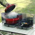thumbnail image 5 of RedSwing 2-Burner Camping Stove with 12 Plates Windscreen, Portable Folding Gas Stove with 17000 BTU Adjustable Burners for Camping, Picnic, Backyard, BBQ, Tailgating, Suitable for Propane & Butane, 5 of 9