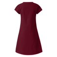 thumbnail image 5 of Laqbezok Cotton Linen Dress, Women's Casual V-Neck Short Sleeve Retro Sundress, Loose Fit A-Line Gown with Decorative Buttons, 5 of 8