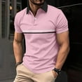 thumbnail image 2 of IhhxPro Men's Short Sleeve Button down Shirt Fit Quick Dry Collared Men Striped Casual Lightweight Summer Office Travel Golf M-3XL, 2 of 4