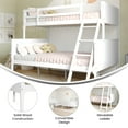 thumbnail image 4 of Flash Furniture Dallas Convertible Bunk Bed with Ladder Twin Over Full White (MG090031TFBWH), 4 of 15