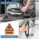 thumbnail image 4 of Cortador de pizza Rainspire Rocker Blade de acero inoxidable negro, 4 of 5