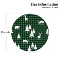 thumbnail image 3 of Disketp Christmas tree green plaid Funny Coasters,6 Pcs Leather Coasters with Holder, Perfect Housewarming Hostess Gifts,Protect Furniture from Water Marks Scratch and Damage,Round Shape, 3 of 7