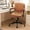 Brown, variant on Ergonomic Office Chair, PU Leather Executive Desk Chair with Fixed Armrests, Adjustable Height, Rocking Function, 360° Swivel Rolling Wheels Brown