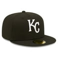 thumbnail image 3 of Men's New Era Black Kansas City Royals Team Logo 59FIFTY Fitted Hat, 3 of 5
