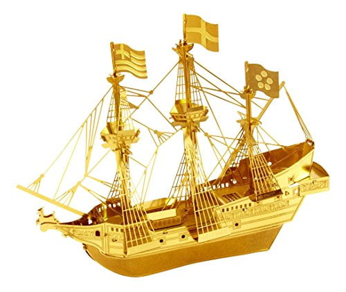 GOLDEN HIND English Galleon Ship by Fascinations METAL EARTH 3D Laser-Cut Model 