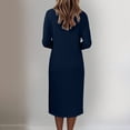 thumbnail image 6 of Lopecy-Sta Dresses for Women V-Neck Midi Shift Dress for Fall Loose Waist Casual Daily Wear, 6 of 7