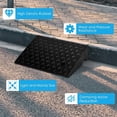 thumbnail image 3 of 2PCS 5" Rubber Car Curb Ramps, Rise Portable Lightweight Threshold Ramp Set, Heavy Duty Loading Ramp Slope Motorcycle Pad for Driveway, Loading Dock and Sidewalk, 3 of 5