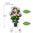 thumbnail image 3 of Lush Estate Lifelike Artificial Hydrangea Tree, 37" UV Resistant Indoor/Outdoor, Pink, 3 of 6
