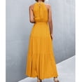 thumbnail image 4 of Vestido largo de verano, vestido largo con cuello halter, vestido largo sin mangas con cuello halter, vestido largo con estampado, el mejor de su clase, 4 of 6