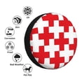 thumbnail image 4 of Fotbe Red Cross 1 Funda de Llanta de Repuesto con Estampado, Engrosada, Ajuste Universal para Jeep, Remolque, RV, SUV, Camión-15 inch, 4 of 6