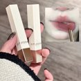 thumbnail image 2 of Lápiz labial mate nude en tubo blanco, resistente al agua, de larga duración, que no se desvanece, lápiz labial rojo granada aterciopelado, maquillaje cosmético para mujeres, 2 of 3