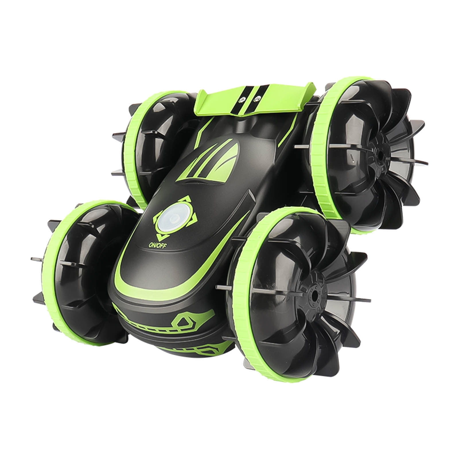 Green Green 4Wd Amphibious Remote Control Stunt Car 2.4Ghz With 360 Degree Rotation For Water And Land
