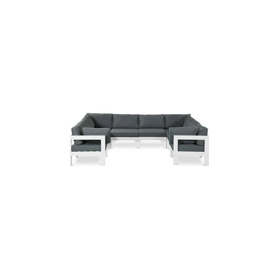 Meridian Furniture Nizuc Grey Outdoor Patio Modular Sectional