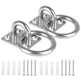thumbnail image 1 of 2 Pcs Crochets de Plafond Plaque d'Ancrage Robuste Crochets en Acier Inoxydable pour Hamacs Suspendus, 1 of 1