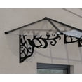 thumbnail image 5 of Palram - Canopia Lily 2130 7' x 3' Acrylic/Galvanized Steel Awning - Black/Clear, 5 of 7