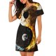 thumbnail image 2 of Disketp Yin Yang para Camisón Corto de Manga Corta para Mujeres, Camisón Cómodo con Escote Redondo, Bonito y Confortable, 2 of 6