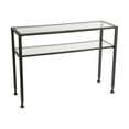 thumbnail image 2 of Southern Enterprises Metal Sofa Table, Distressed Black, 2 of 14