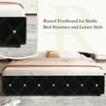 thumbnail image 3 of Catrimown Queen Size Bed Frame, Upholstered Platform Bed Frame with Wingback Diamond Tufted Headboard, Black, 3 of 9