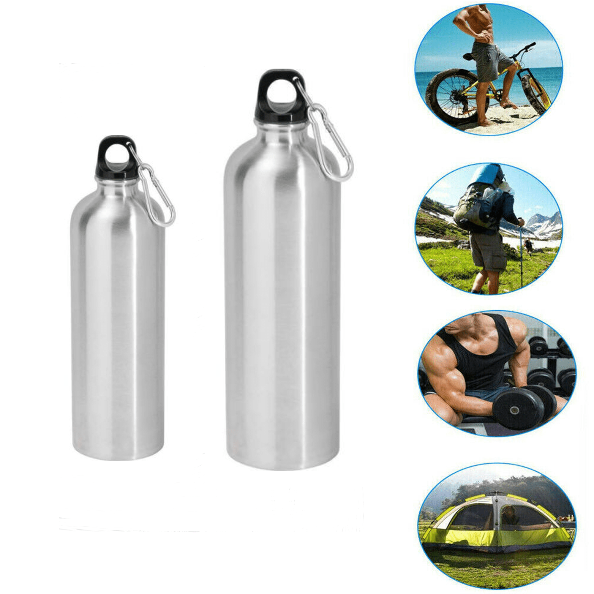 Outdoor Sports Cycling Camping Bicycle Stainless Steel Water Bottle Kettle 500ml