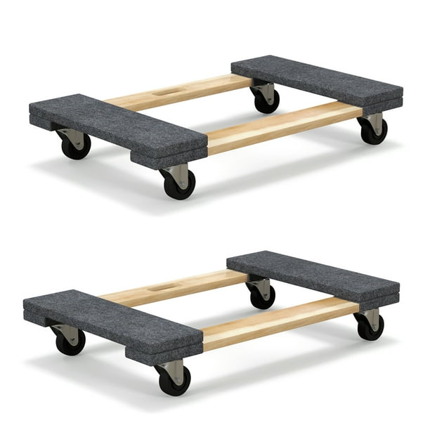 Costway 2 PCS 30x18 Furniture Dolly Moving Carrier Mover Handle
