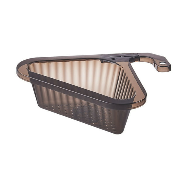pdqouc Poignée Rétractable Égouttoir d'Évier Compatible avec Tous les Éviers de Cuisine Filtre d'Évier Triangulaire d'Angle Multifonction Support d'Égouttage en Cygne pour Cuisine Salle de Bain