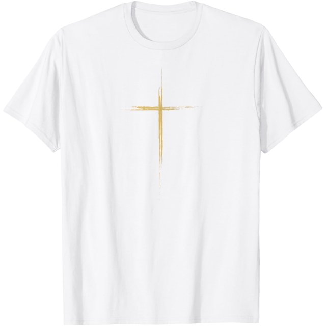 Cruz Cristiana Oro Jesús Camiseta
