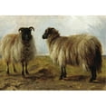 thumbnail image 3 of Rosa Bonheur 14x11 Black Modern Framed Museum Art Print Titled - Two Rams in a Landscape, 3 of 5